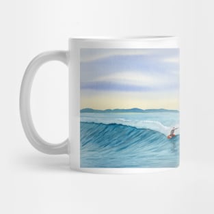 Morning Surf Watercolor Surf Art Mug